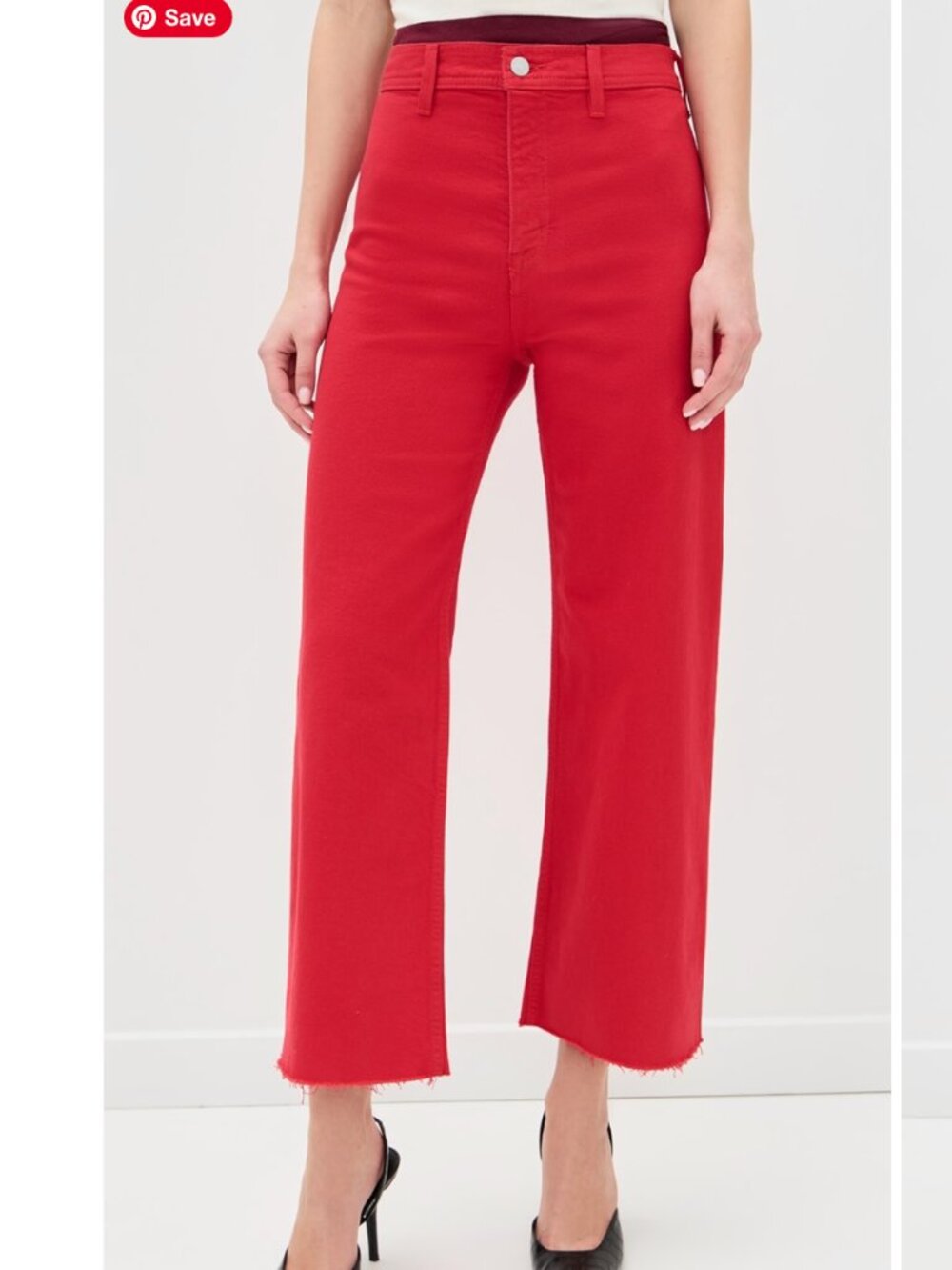 NWT: Penny Crop High Rise Wide Leg Jean - Ruby (25)